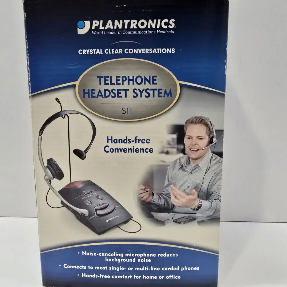 Plantronics S11 Office Telephone Wired Headset System Hands Free